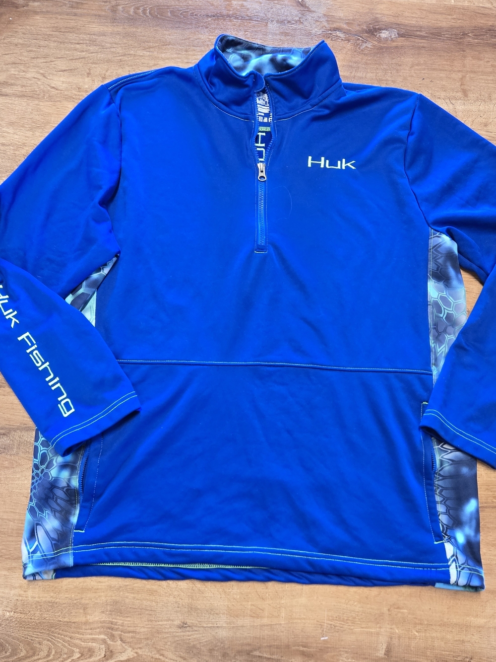 Huk Royal Blue Half-Zip Performance Pullover Large